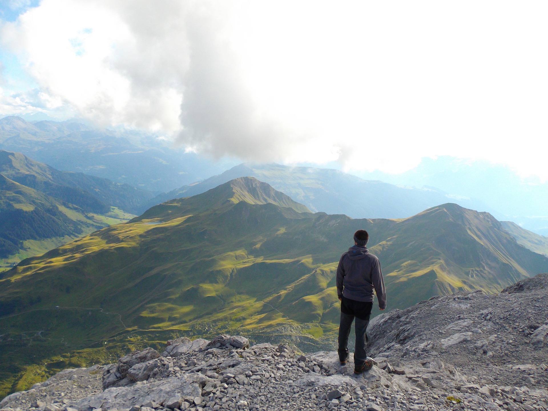 Vrchol feraty Sulzfluh ve Švýcarsku